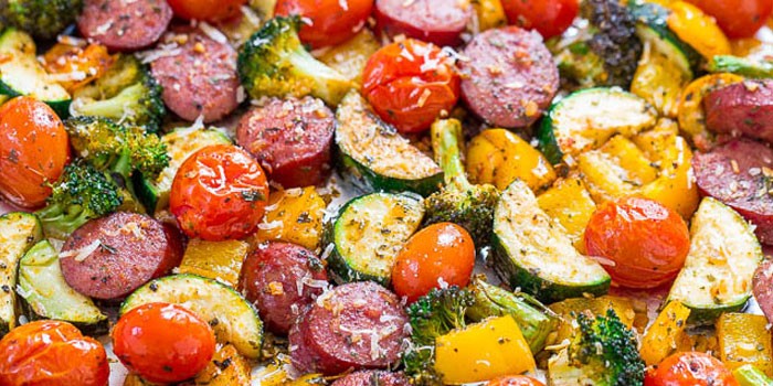 Sheet-pan Kielbasa and Vegetables