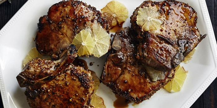 Pork Chops with Honey-Balsamic Glaze